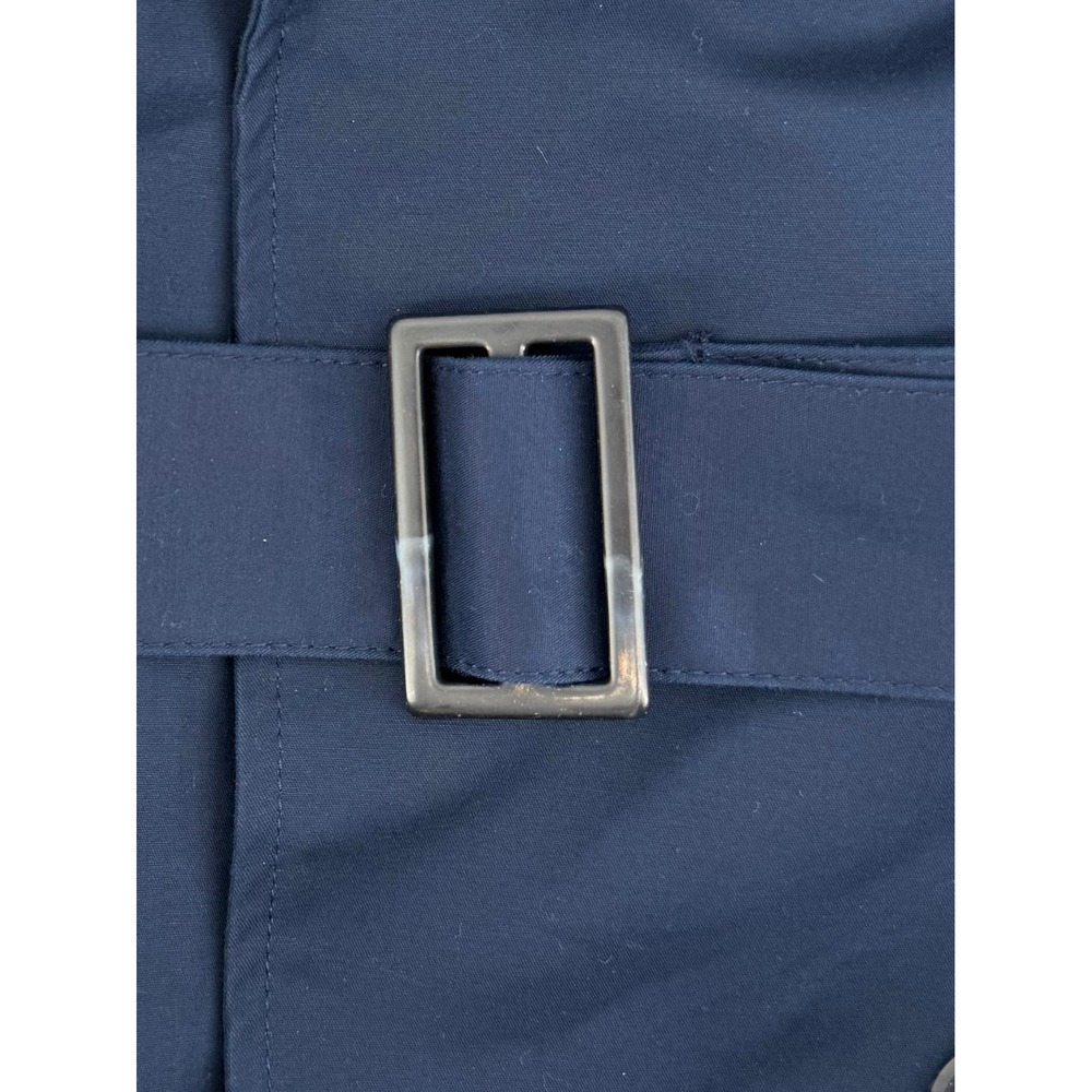 Tommy Hilfiger Navy Double Breasted‎ Trench Coat Belted Size S/P - Picture 12 of 14